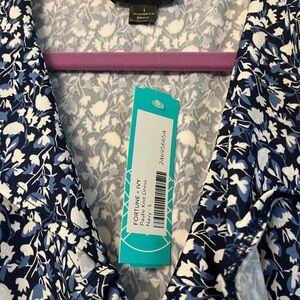 Fortune Ivy Blue and White Floral Blouse